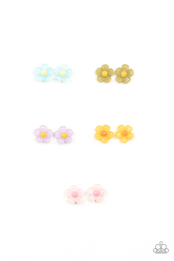 Girl's Starlet Shimmer 10 for $10 319XX Multi Flowers Post Earrings Paparazzi Jewelry