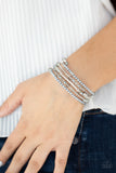 Paparazzi "Head Turning Twinkle" Silver Bracelet Paparazzi Jewelry