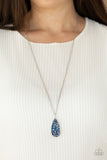 Paparazzi "Daily Dose of Sparkle" Blue Necklace & Earring Set Paparazzi Jewelry