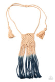 Paparazzi "Look At Macrame" Blue Necklace & Earring Set Paparazzi Jewelry