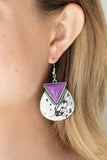 Paparazzi "Road Trip Treasure" Purple Earrings Paparazzi Jewelry