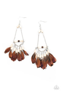 Paparazzi "Haute Hawk" White Earrings Paparazzi Jewelry