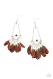 Paparazzi "Haute Hawk" White Earrings Paparazzi Jewelry