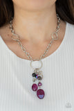 Paparazzi "Lay Down Your Charms" Purple Necklace & Earring Set Paparazzi Jewelry