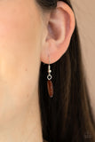 Paparazzi "Lay Down Your Charms" Brown Necklace & Earring Set Paparazzi Jewelry