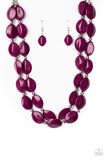 Paparazzi "Two Story Stunner" Purple Necklace & Earring Set Paparazzi Jewelry