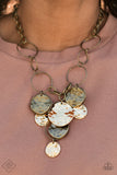 Paparazzi "Learn the HARDWARE Way" FASHION FIX Brass Necklace & Earring Set Paparazzi Jewelry