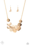 Paparazzi "A Hard LUXE Story" FASHION FIX Gold Necklace & Earring Set Paparazzi Jewelry