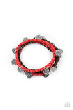 Paparazzi "WOODnt Count It" Red Bracelet Paparazzi Jewelry