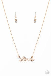 Paparazzi "Head Over Heels In Love" Gold Necklace & Earring Set Paparazzi Jewelry