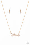 Paparazzi "Head Over Heels In Love" Gold Necklace & Earring Set Paparazzi Jewelry