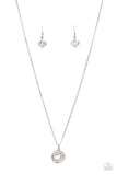 Paparazzi "Bare Your Heart" White Necklace & Earring Set Paparazzi Jewelry