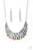 Paparazzi "Powerhouse Party" Yellow Necklace & Earring Set Paparazzi Jewelry