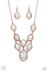 Paparazzi "Opulently Oracle"  FASHION FIX Copper Necklace & Earring Set Paparazzi Jewelry