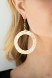Paparazzi "Primal Meridian" Gold Earrings Paparazzi Jewelry