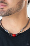 Paparazzi "Put Up A Beachfront" Red Urban Unisex Necklace Paparazzi Jewelry