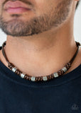 Paparazzi "Rural Rumble" Brown Mens Necklace Unisex Paparazzi Jewelry