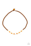 Paparazzi "Beach Shark" Orange Men's Urban Unisex Necklace Paparazzi Jewelry