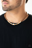 Paparazzi "Beach Shark" Orange Men's Urban Unisex Necklace Paparazzi Jewelry