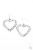 Paparazzi "Glisten to Your Heart" Silver Earrings Paparazzi Jewelry