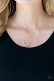Paparazzi "Glow By Heart" Rose Gold Necklace & Earring Set Paparazzi Jewelry