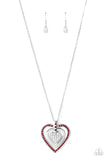 Paparazzi "Bless Your Heart" Red Necklace & Earring Set Paparazzi Jewelry