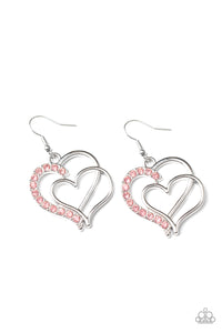 Paparazzi "Double the Heartache" Pink Earrings Paparazzi Jewelry