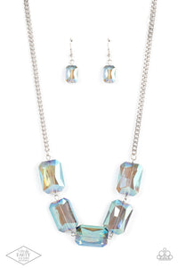 Paparazzi "Heard It On The HEIR-Waves" Blue Necklace & Earring Set Paparazzi Jewelry