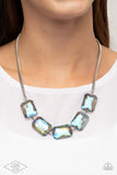 Paparazzi "Heard It On The HEIR-Waves" Blue Necklace & Earring Set Paparazzi Jewelry