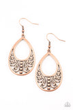 Paparazzi "Stylish Serpentine" Copper Earrings Paparazzi Jewelry