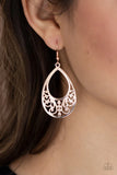 Paparazzi "Stylish Serpentine" Rose Gold Earrings Paparazzi Jewelry