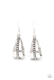 Paparazzi "Stirrup Some Trouble" Silver Earrings Paparazzi Jewelry