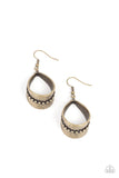Paparazzi "Stirrup Some Trouble" Brass Earrings Paparazzi Jewelry