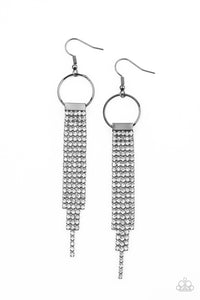 Paparazzi "Tapered Twinkle" Black Earrings Paparazzi Jewelry