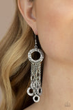 Paparazzi "Right Under Your Noise" Silver Earrings Paparazzi Jewelry