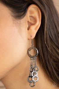 Paparazzi "Right Under Your Noise" Black Earrings Paparazzi Jewelry