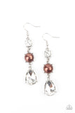 Paparazzi "Unpredictable Shimmer" Brown Earrings Paparazzi Jewelry
