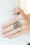 Paparazzi "Mojave Rays" Red Ring Paparazzi Jewelry