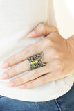 Paparazzi "Butterfly Bling" Yellow Ring Paparazzi Jewelry