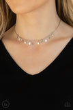 Paparazzi "Ready, Set, Disco” Silver Choker Necklace & Earring Set Paparazzi Jewelry