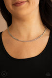 Paparazzi "Need I Slay More" Silver Choker Necklace & Earring Set Paparazzi Jewelry