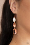 Paparazzi "Dripping in Melodrama" Copper Earrings Paparazzi Jewelry