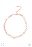 Paparazzi "Insta Connection" Rose Gold Choker Necklace & Earring Set Paparazzi Jewelry