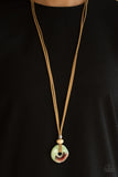 Paparazzi "PRIMAL Paradise" Green Necklace & Earring Set Paparazzi Jewelry