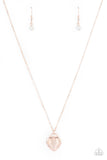 Paparazzi "A Dream Is A Wish Your Heart Makes" Rose Gold Necklace & Earring Set Paparazzi Jewelry