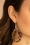 Paparazzi "Canyon Rock Art" Brown Earrings Paparazzi Jewelry