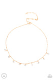 Paparazzi "Dainty Diva" Gold Choker Necklace & Earring Set Paparazzi Jewelry