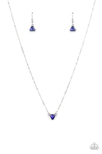 Paparazzi "Downright Dainty" Blue Necklace & Earring Set Paparazzi Jewelry