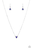 Paparazzi "Downright Dainty" Blue Necklace & Earring Set Paparazzi Jewelry