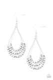 Paparazzi "Off The Blocks Shimmer" Silver Earrings Paparazzi Jewelry
